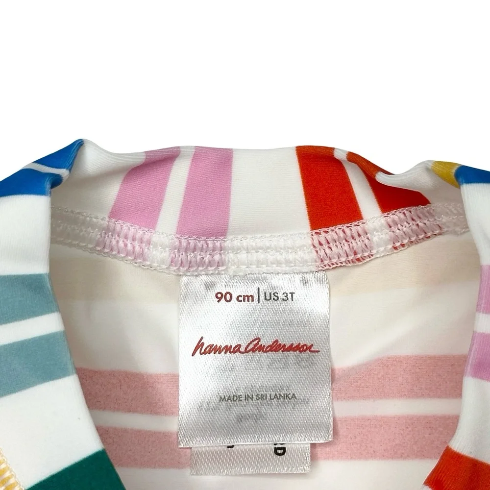 Hanna Andersson Long Sleeve Rainbow Stripe Rash Guard Top‎